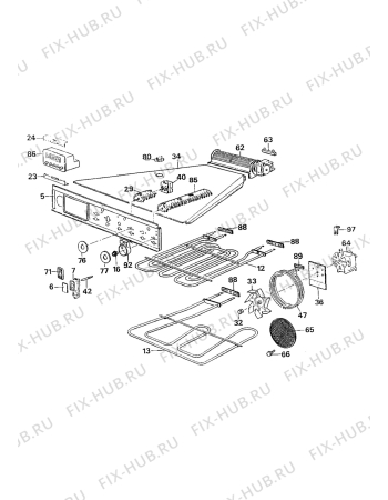 Взрыв-схема плиты (духовки) Electrolux CO1055B1 - Схема узла Oven equipment